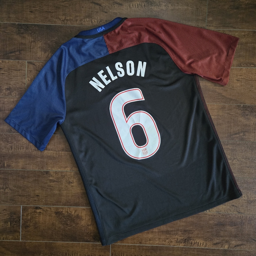 Nike 2016 USA Mens's National Soccer John Brooks #6 Black Away Jersey Size Med